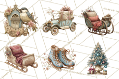 Winter Wonderland Clipart, Holiday Animals Digital Art PNG Product Image 8