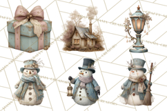 Winter Wonderland Clipart, Holiday Animals Digital Art PNG Product Image 6