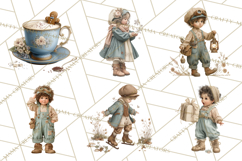 Winter Wonderland Clipart, Holiday Animals Digital Art PNG Product Image 2