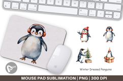 Mouse Pad Winter Penguins Product Image 1