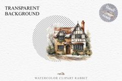 Winter English Cottage Christmas House Snow Covered Clipart Nursery wall art card making collage printable files xmas decor junk journal sublimation santa watercolor Christmas Winter English cottage House clipart, victorian Landscape snowing, holiday 