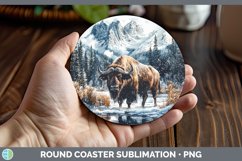GorgeousWinter Exotic Animals Round Coaster design.