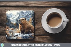 GorgeousWinter Exotic Animals Square Coaster design.