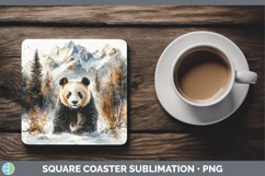 GorgeousWinter Exotic Animals Square Coaster design.