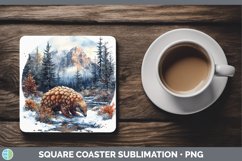 GorgeousWinter Exotic Animals Square Coaster design.
