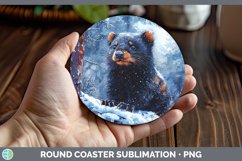GorgeousWinter Exotic Animals Round Coaster design.