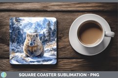 GorgeousWinter Exotic Animals Square Coaster design.