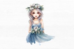 Winter Fairy Watercolor Sublimation clipart Product Image 3