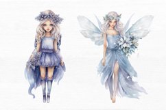 Winter Fairy Watercolor Sublimation clipart Product Image 5