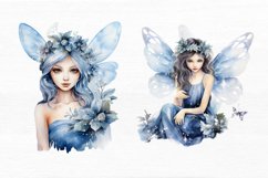 Winter Fairy Watercolor Sublimation clipart Product Image 6