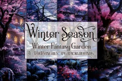 Winter Backgrounds, 15x15 Winter Season Fantasy Garden Product Image 1