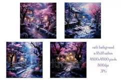 Winter Backgrounds, 15x15 Winter Season Fantasy Garden Product Image 2