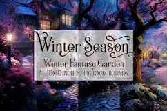 Winter Backgrounds, 15x15 Winter Season Fantasy Garden Product Image 1