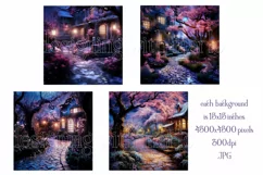 Winter Backgrounds, 15x15 Winter Season Fantasy Garden Product Image 2