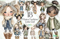 Winter Fashion Little Girl Clipart Bundle Product Image 1