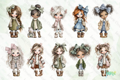 Winter Fashion Little Girl Clipart Bundle Product Image 3
