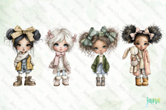 Winter Fashion Little Girl Clipart Product Image 1