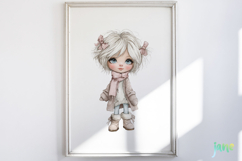 Winter Fashion Little Girl Clipart Product Image 5
