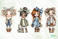 Winter Fashion Little Girl Clipart Product Image 1