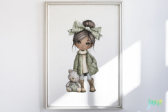 Winter Fashion Little Girl Clipart Product Image 5