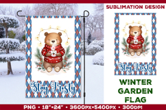 Winter Garden Flag. Christmas Garden Flag Sublimation Product Image 1