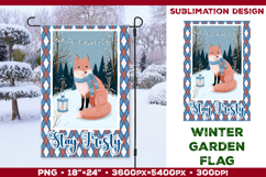 Winter Garden Flag. Christmas Garden Flag Sublimation Product Image 1