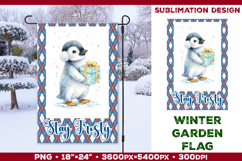 Winter Garden Flag. Christmas Garden Flag Sublimation Product Image 1