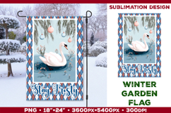 Winter Garden Flag. Christmas Garden Flag Sublimation Product Image 1