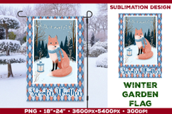 Winter Garden Flag. Christmas Garden Flag Sublimation Product Image 1