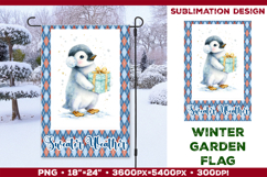 Winter Garden Flag. Christmas Garden Flag Sublimation Product Image 1