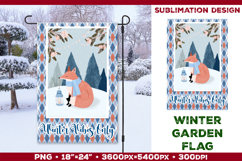 Winter Garden Flag. Christmas Garden Flag Sublimation Product Image 1