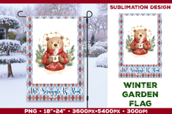 Winter Garden Flag. Christmas Garden Flag Sublimation Product Image 1