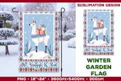 Winter Garden Flag. Christmas Garden Flag Sublimation Product Image 1