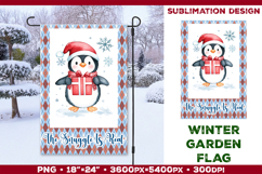 Winter Garden Flag. Christmas Garden Flag Sublimation Product Image 1