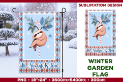 Winter Garden Flag. Christmas Garden Flag Sublimation Product Image 1