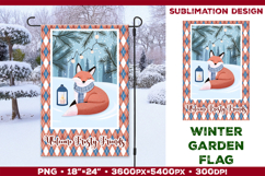 Winter Garden Flag. Christmas Garden Flag Sublimation Product Image 1