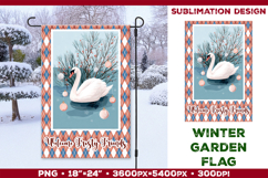 Winter Garden Flag. Christmas Garden Flag Sublimation Product Image 1