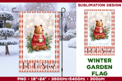 Winter Garden Flag. Christmas Garden Flag Sublimation Product Image 1