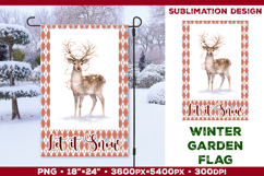 Winter Garden Flag. Christmas Garden Flag Sublimation Product Image 1