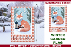 Winter Garden Flag. Christmas Garden Flag Sublimation Product Image 1