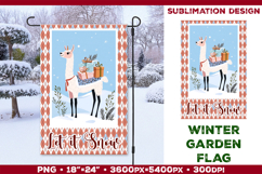 Winter Garden Flag. Christmas Garden Flag Sublimation Product Image 1
