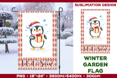 Winter Garden Flag. Christmas Garden Flag Sublimation Product Image 1