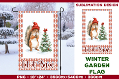Winter Garden Flag. Christmas Garden Flag Sublimation Product Image 1
