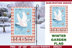 Winter Garden Flag. Christmas Garden Flag Sublimation Product Image 1