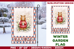 Winter Garden Flag. Christmas Garden Flag Sublimation Product Image 1