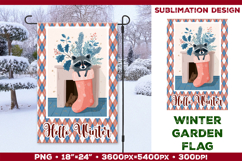 Winter Garden Flag. Christmas Garden Flag Sublimation Product Image 1