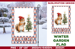 Winter Garden Flag. Christmas Garden Flag Sublimation Product Image 1