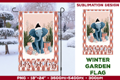Winter Garden Flag. Christmas Garden Flag Sublimation Product Image 1