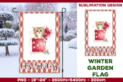 Winter Garden Flag. Christmas Garden Flag Sublimation Product Image 1