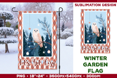 Winter Garden Flag. Christmas Garden Flag Sublimation Product Image 1